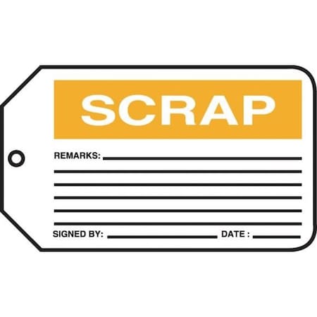 SAFETY TAG SCRAP PFCARDSTOCK UNIT MMT308CTP